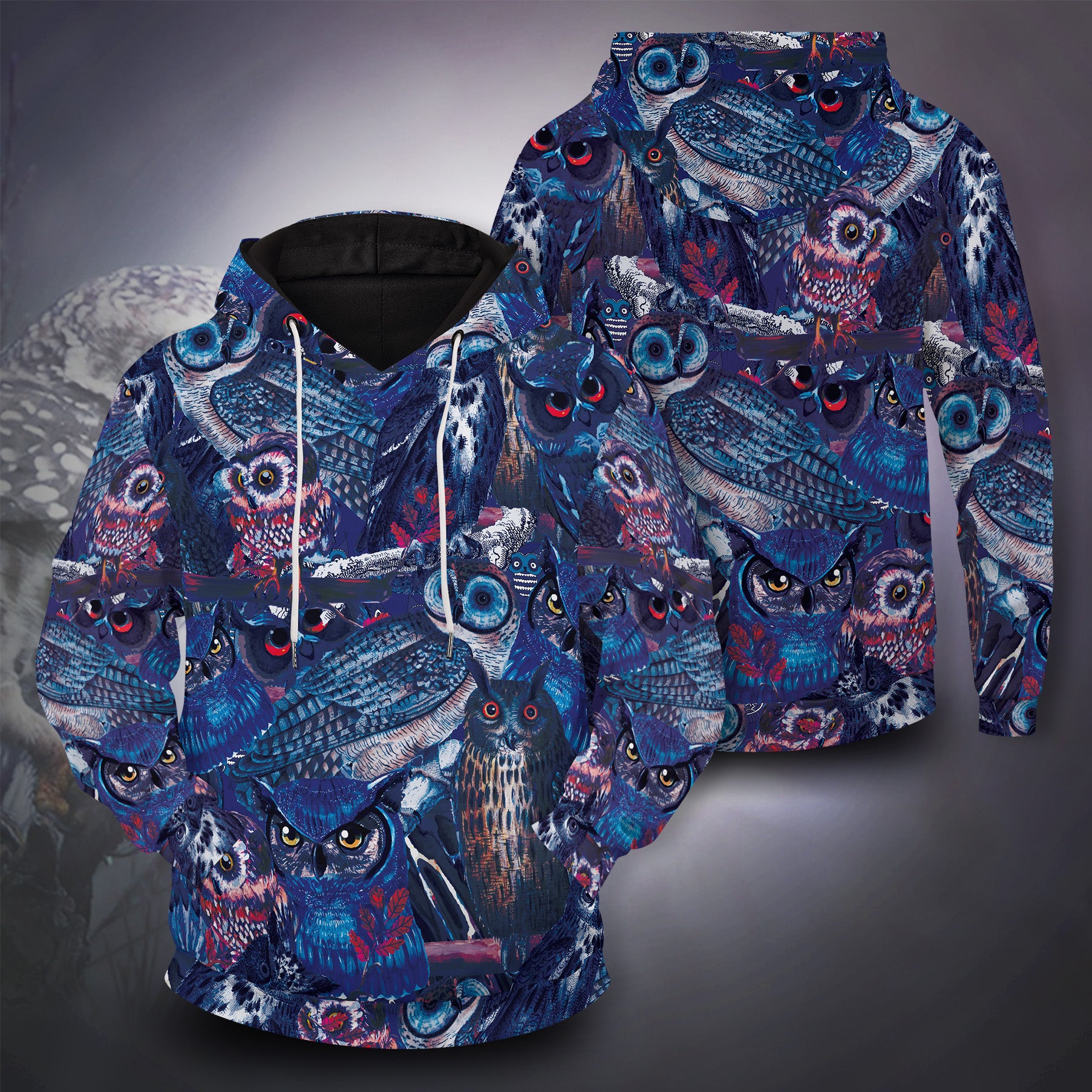 Owl Blues Unisex Pullover Hoodie