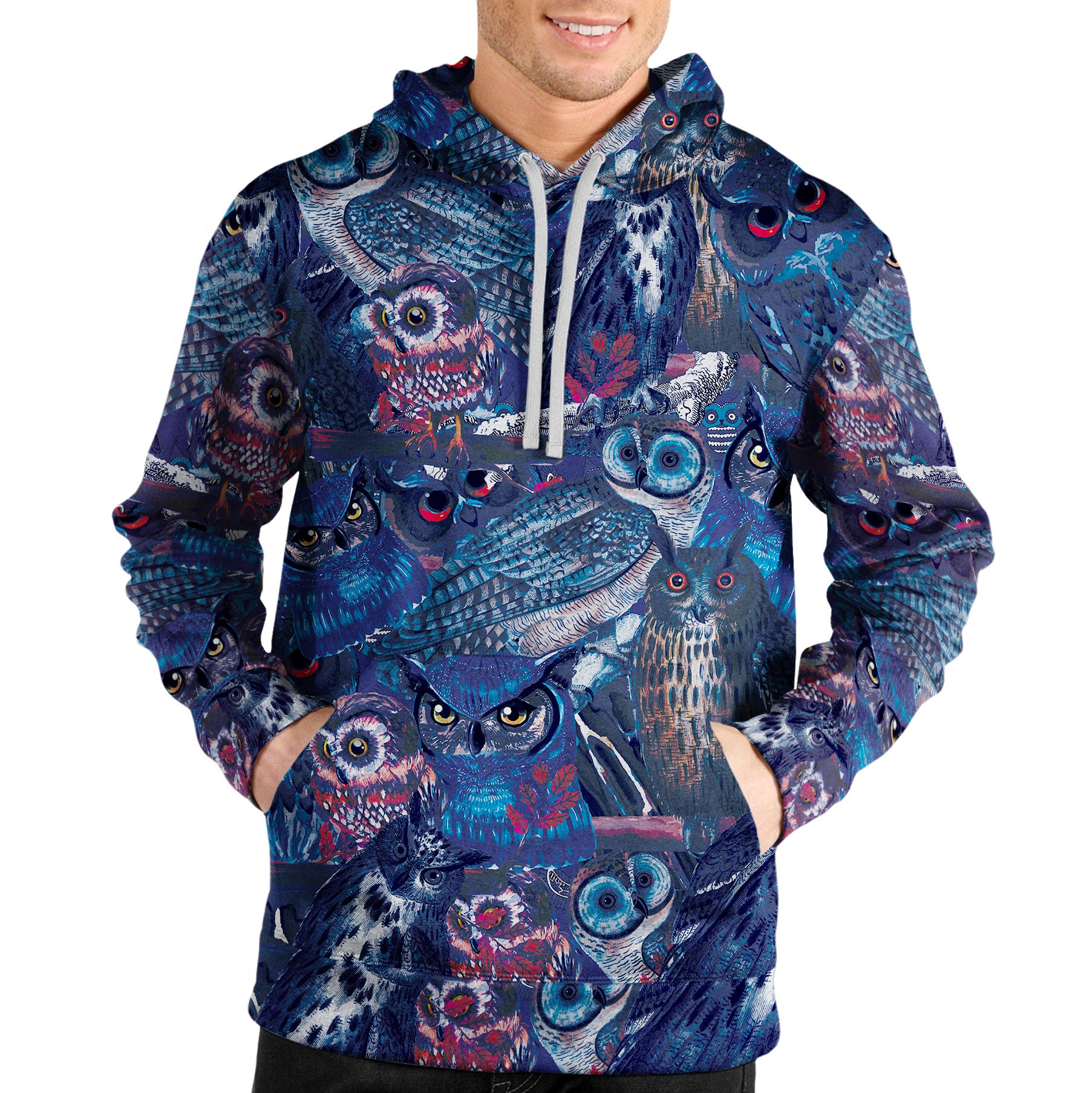 Owl Blues Unisex Pullover Hoodie