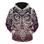 Tribal Owl Unisex Pullover Hoodie