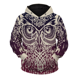 Tribal Owl Unisex Pullover Hoodie