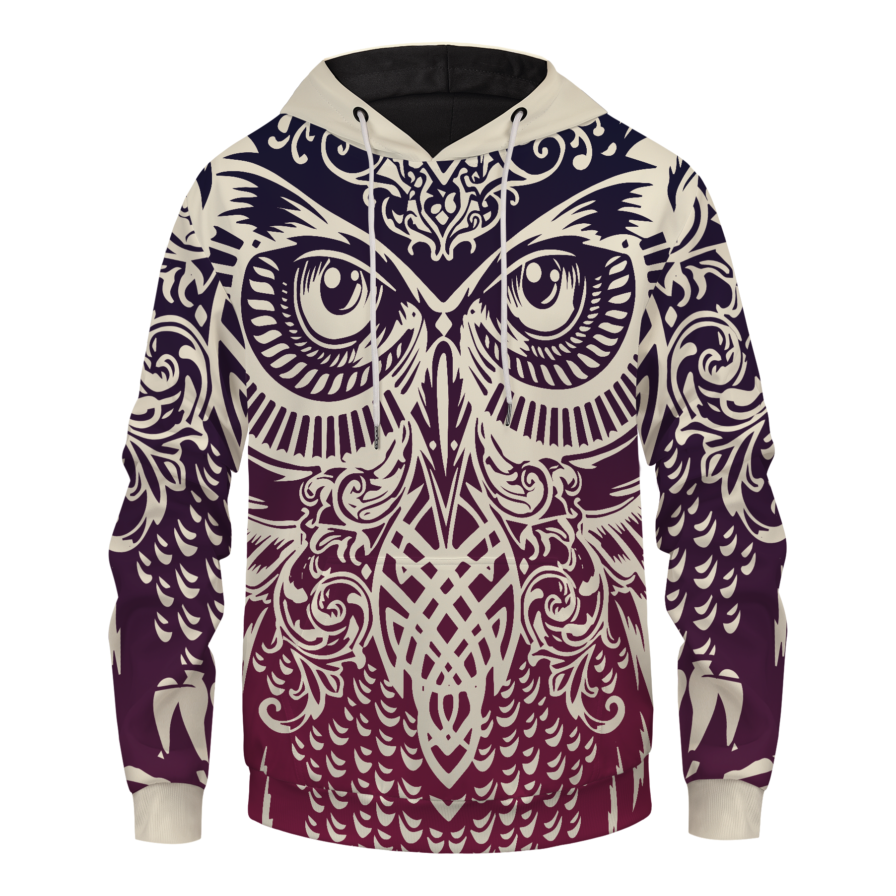 Tribal Owl Unisex Pullover Hoodie