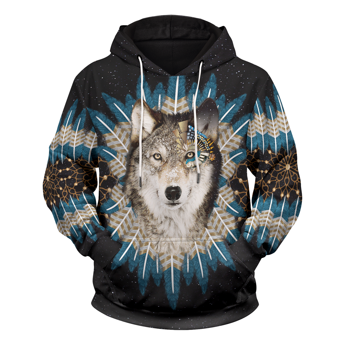Wolf Dream Catcher Unisex Pullover Hoodie