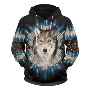 Wolf Dream Catcher Unisex Pullover Hoodie