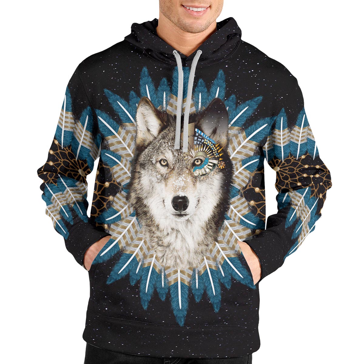 Wolf Dream Catcher Unisex Pullover Hoodie
