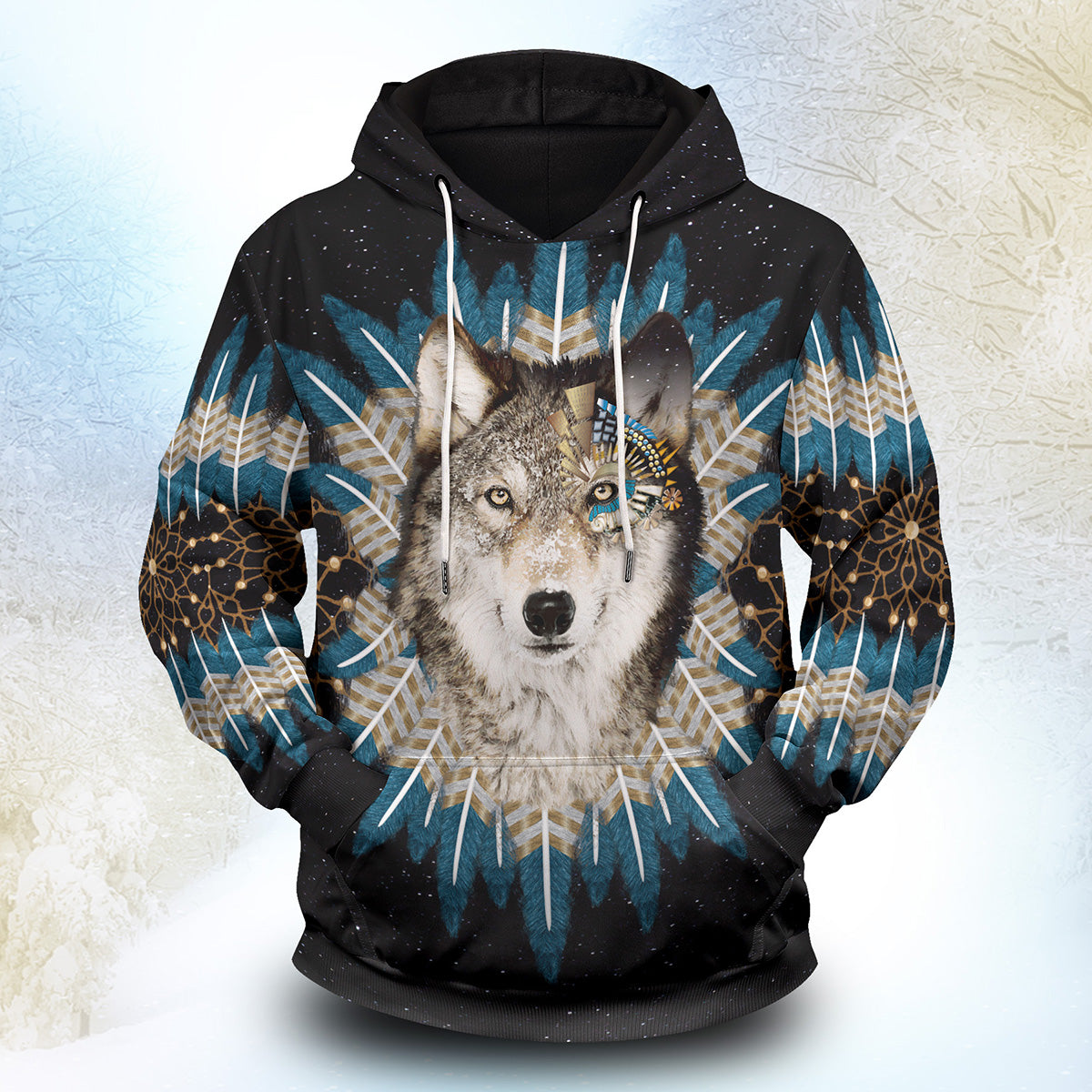 Wolf Dream Catcher Unisex Pullover Hoodie