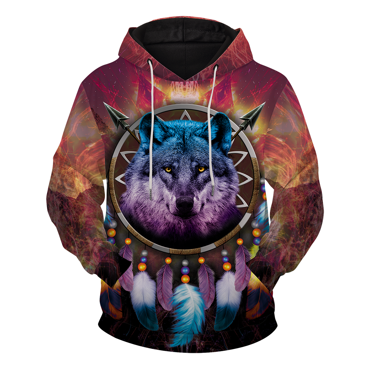 Wolf Dreamcatcher Unisex Pullover Hoodie