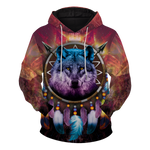 Wolf Dreamcatcher Unisex Pullover Hoodie