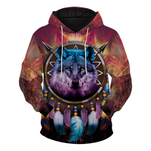 Wolf Dreamcatcher Unisex Pullover Hoodie