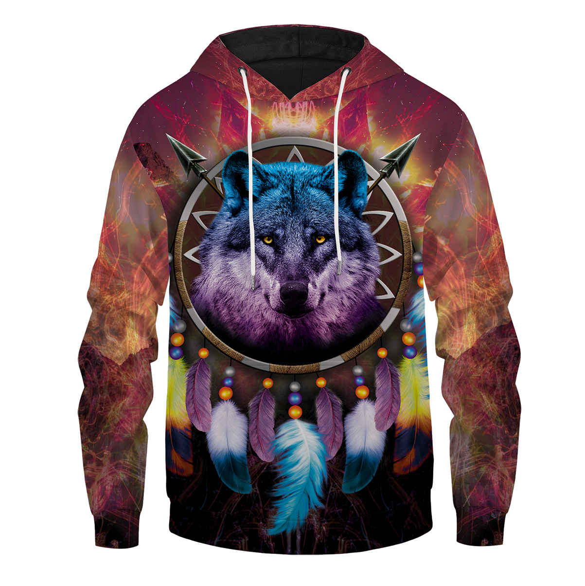 Wolf Dreamcatcher Unisex Pullover Hoodie