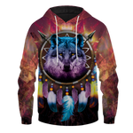 Wolf Dreamcatcher Unisex Pullover Hoodie