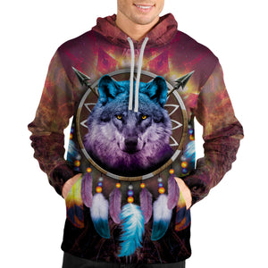 Wolf Dreamcatcher Unisex Pullover Hoodie
