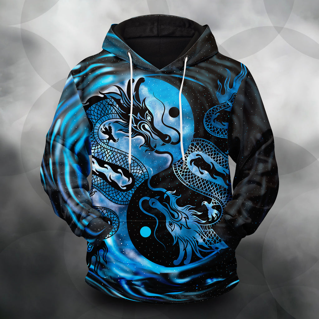 Yin Yang Zealous Dragon Pullover Hoodie