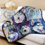 Siberian Husky Dog Lover Quilt Blanket