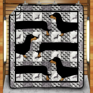 The Sausage Dog Quilt Blanket