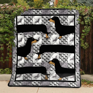 The Sausage Dog Quilt Blanket