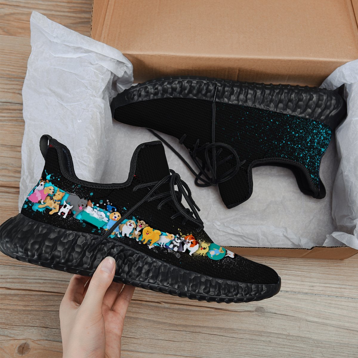 Custom Yz_Boost 350 Doggos And Puppers Shoes
