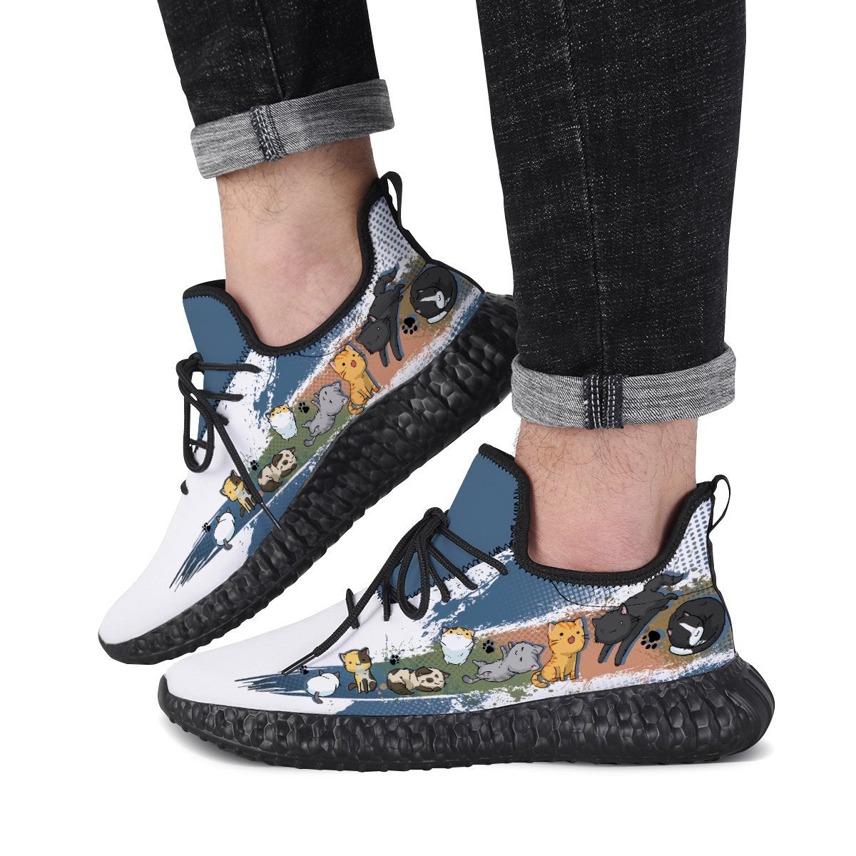Custom Yz_Boost 350 Feline Friends Shoes