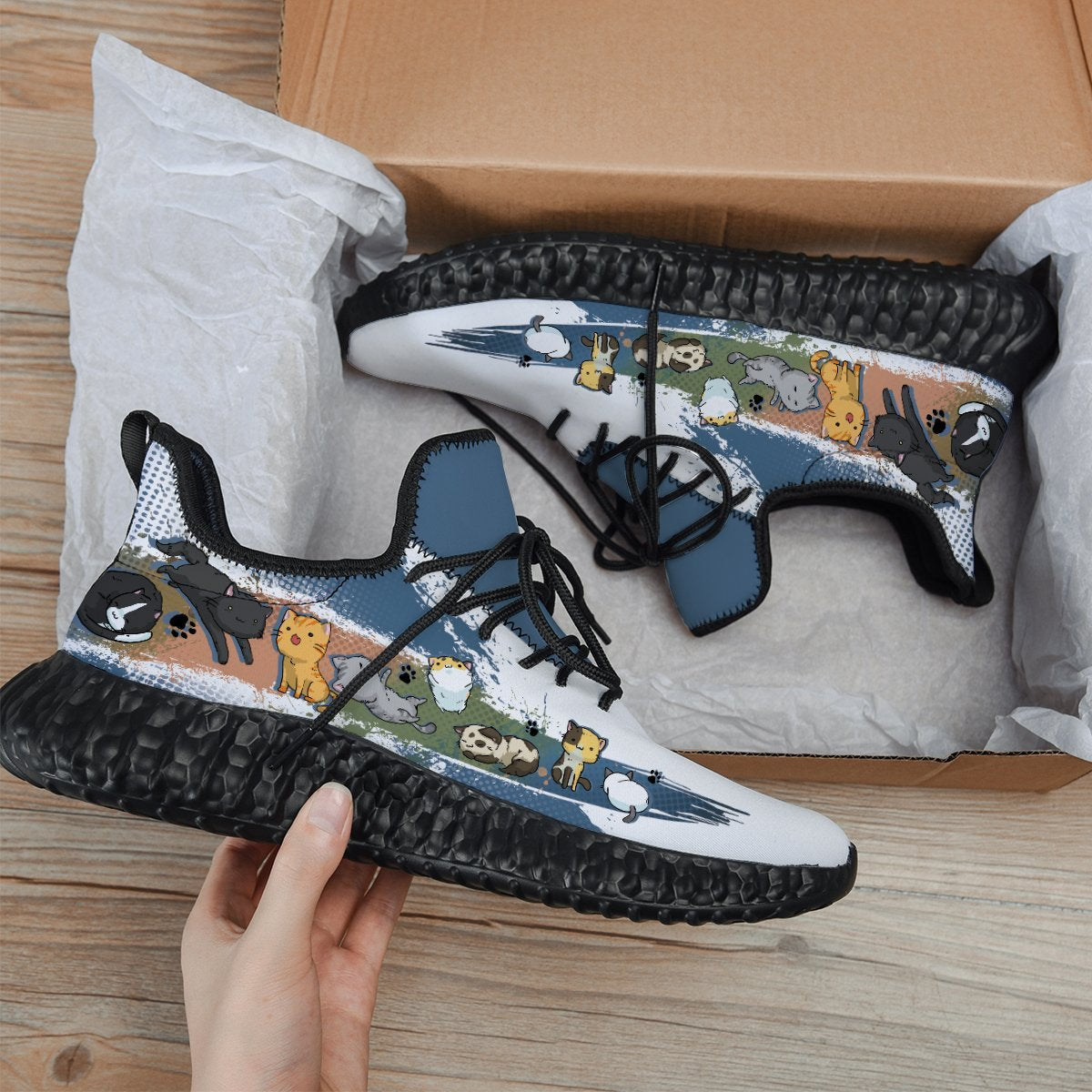 Custom Yz_Boost 350 Feline Friends Shoes