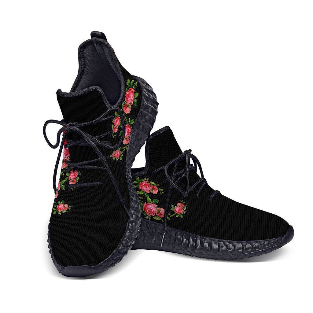 Custom Yz_Boost 350 Red Roses Shoes 6