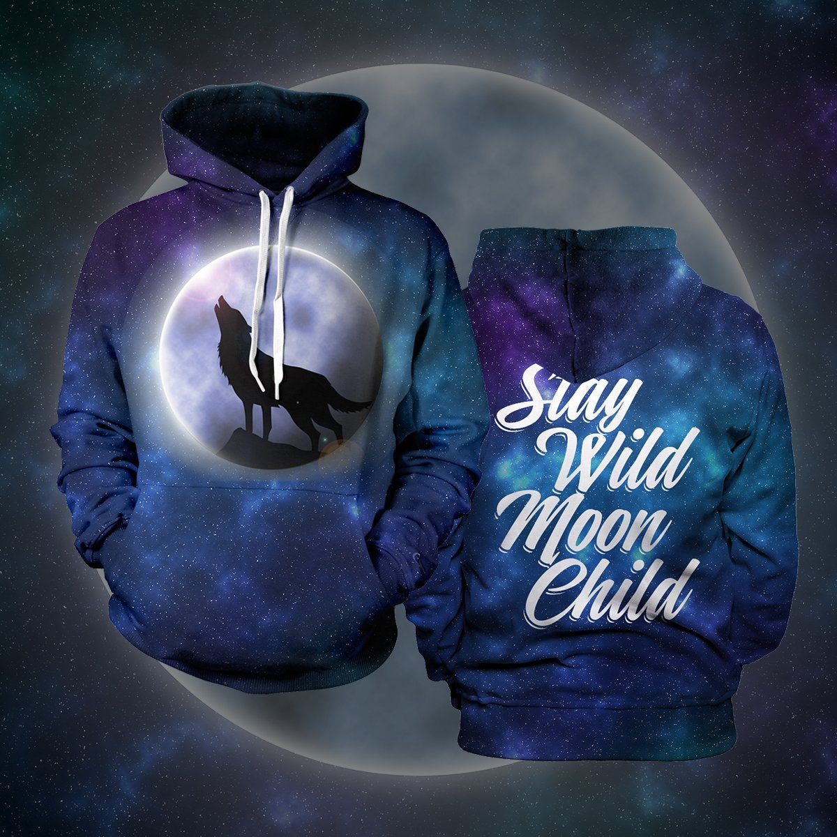 Stay Wild Moon Child Unisex Pullover Hoodie