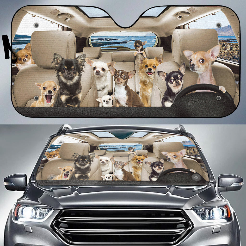 Chihuahua Gang Auto Sun Shade