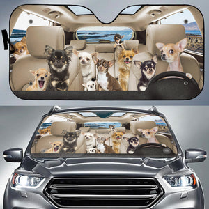 Chihuahua Gang Auto Sun Shade