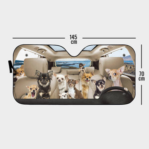 Chihuahua Gang Auto Sun Shade
