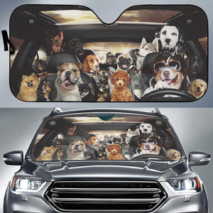 Dog-filled Auto Sun Shade