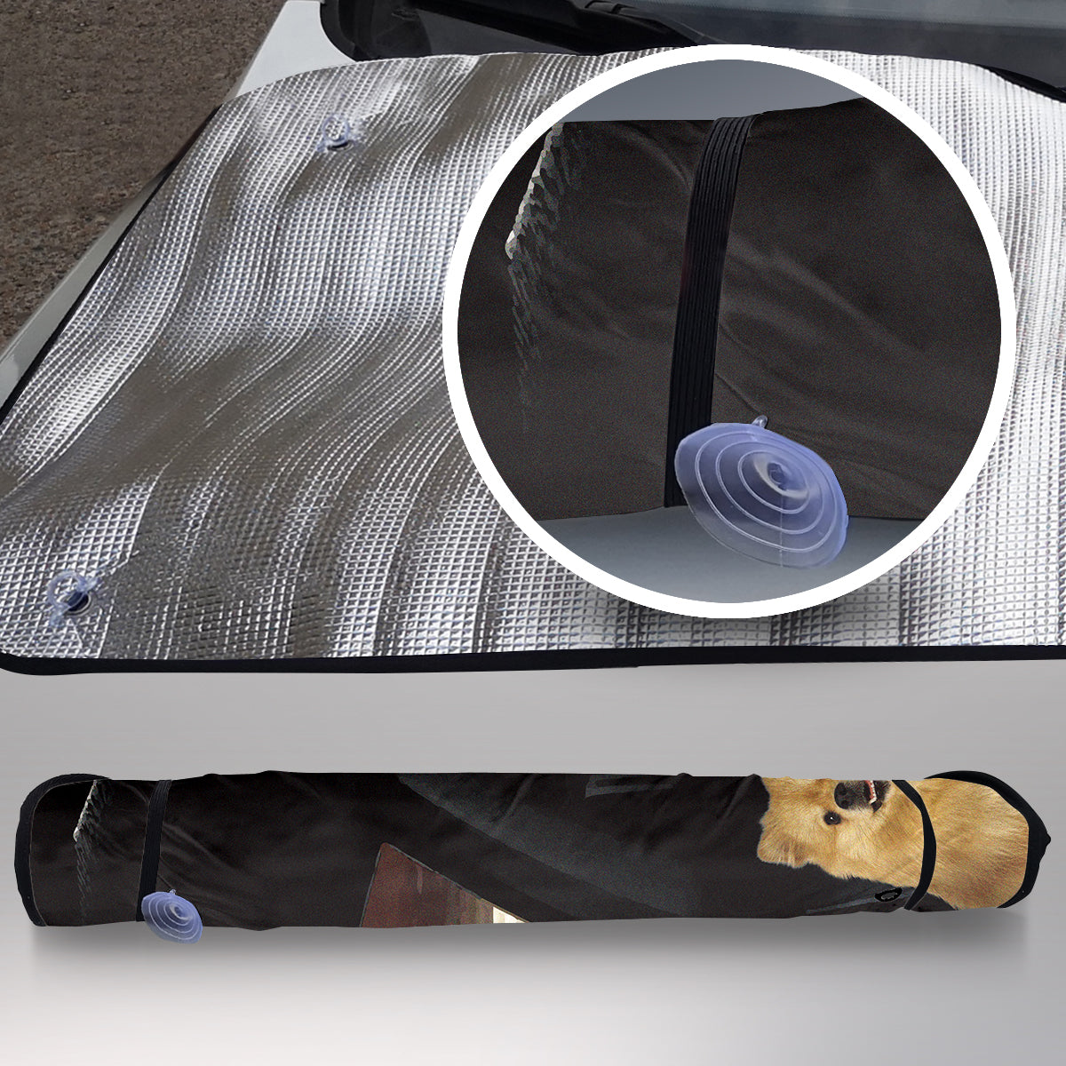 Dog-filled Auto Sun Shade