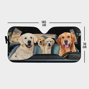 Dog Family Trip V2 Auto Sun Shade