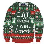 Cat Mother Wine Lover Unisex Sweater