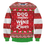 Dog Mother Wine Lover Unisex Sweater