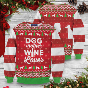 Dog Mother Wine Lover Unisex Sweater