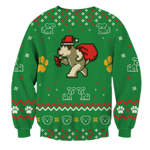 Dog And Wine Christmas Unisex Sweater