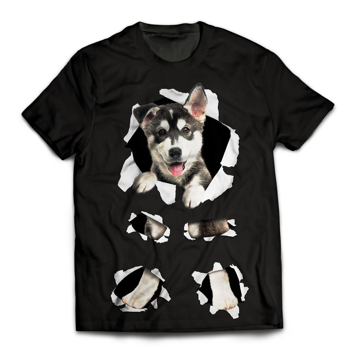 Husky-Torn Unisex T-Shirt