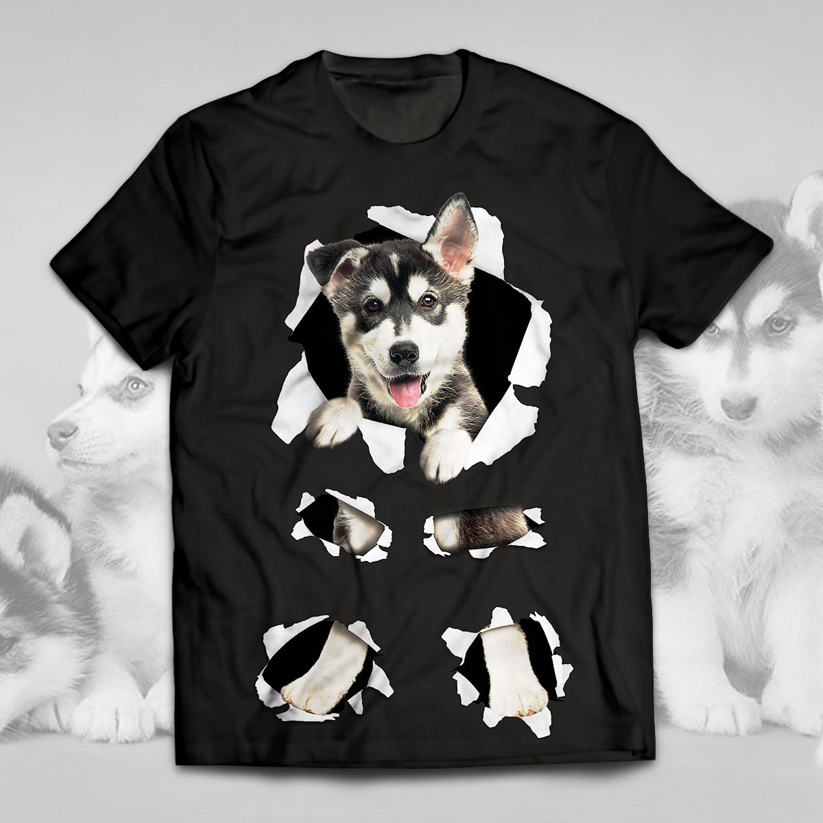 Husky-Torn Unisex T-Shirt