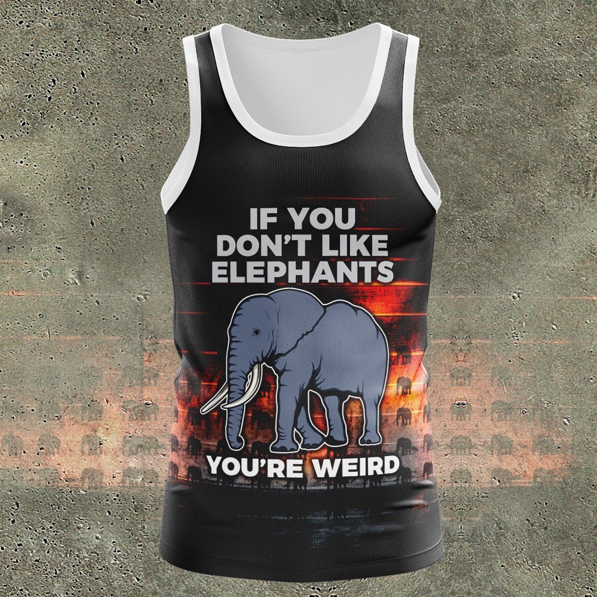 Dont Like Elephants Unisex Tank Tops S Tanktop