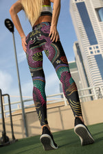 Floral Dragon Unisex Tights