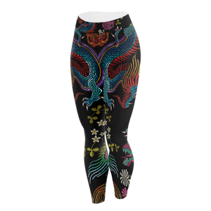 Floral Dragon Unisex Tights