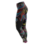 Floral Dragon Unisex Tights
