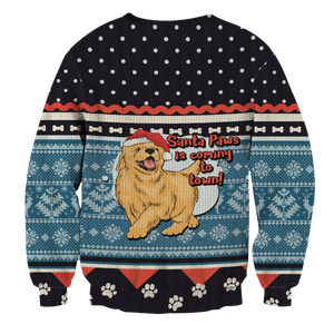 Santa Paws Is Coming To Town Unisex Sweater