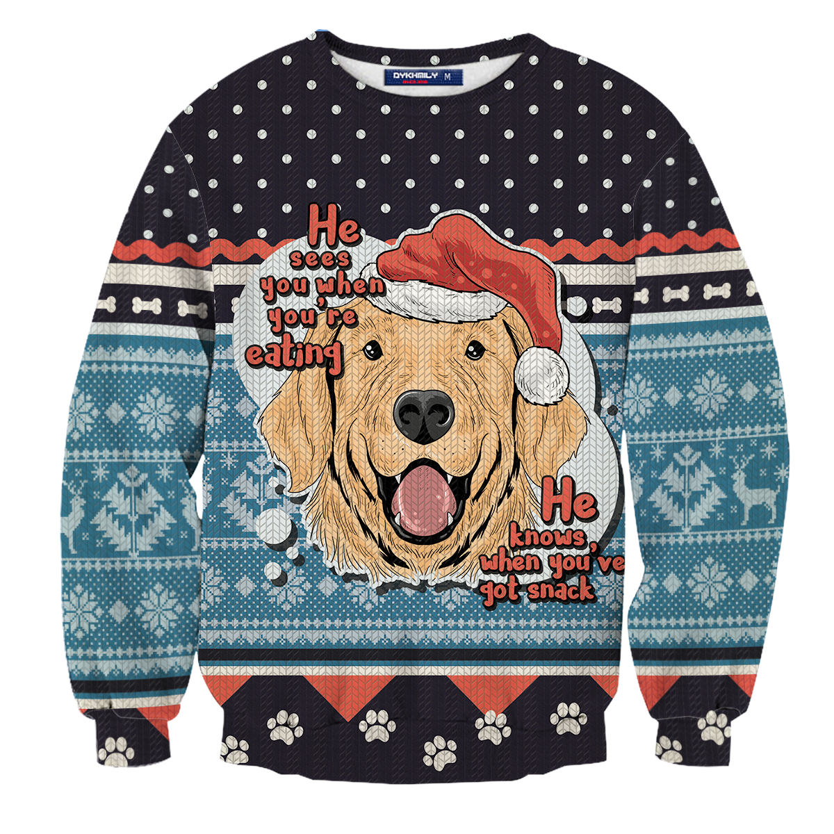 Santa Paws Is Coming To Town Unisex Sweater
