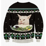 Woman Yelling At The Cat Unisex Sweater