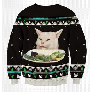Woman Yelling At The Cat Unisex Sweater