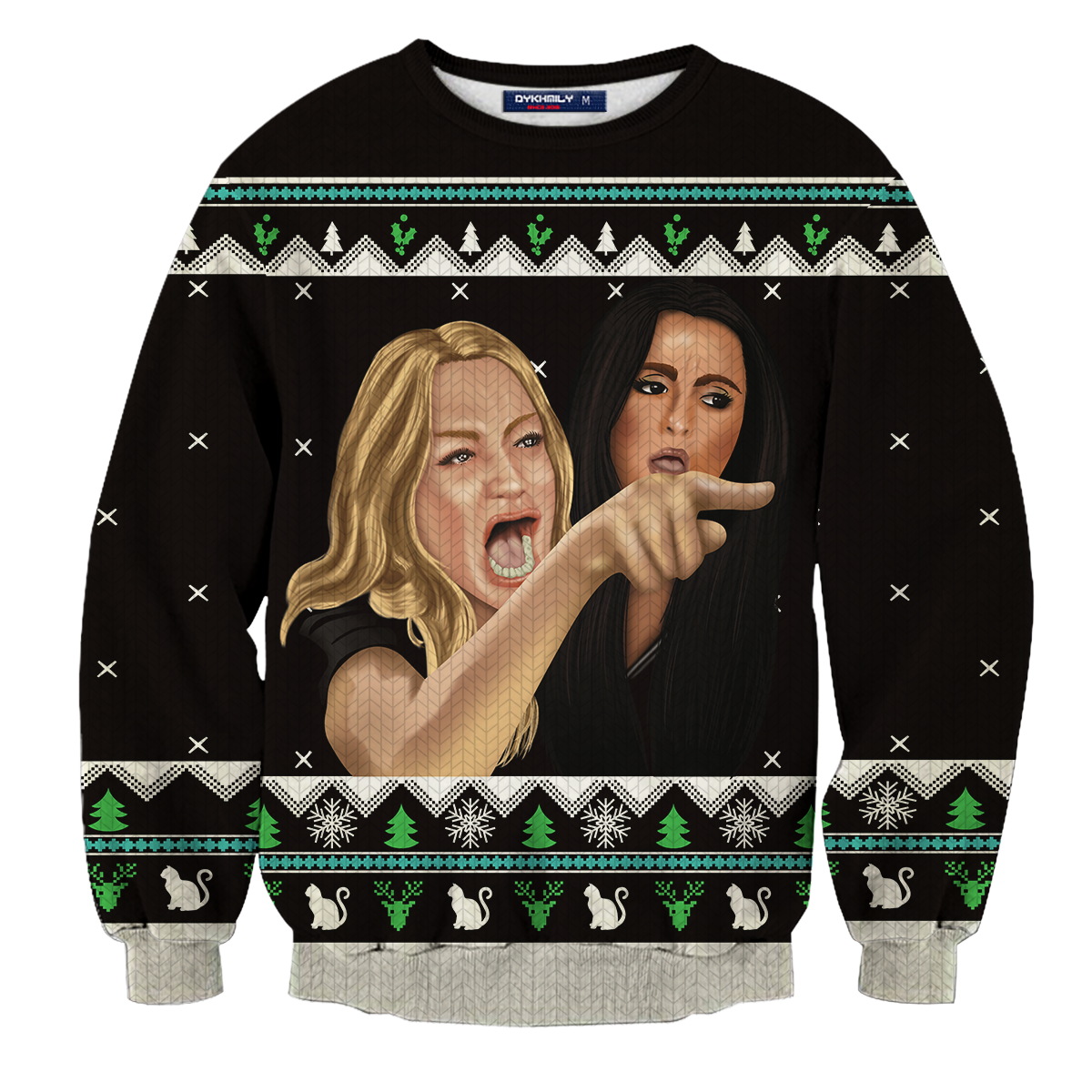 Woman Yelling At The Cat Unisex Sweater