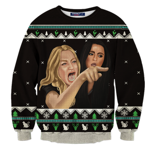 Woman Yelling At The Cat Unisex Sweater