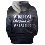 Wisdom Begins In Wonder Unisex Pullover Hoodie