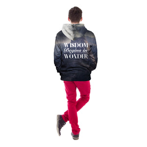 Wisdom Begins In Wonder Unisex Pullover Hoodie