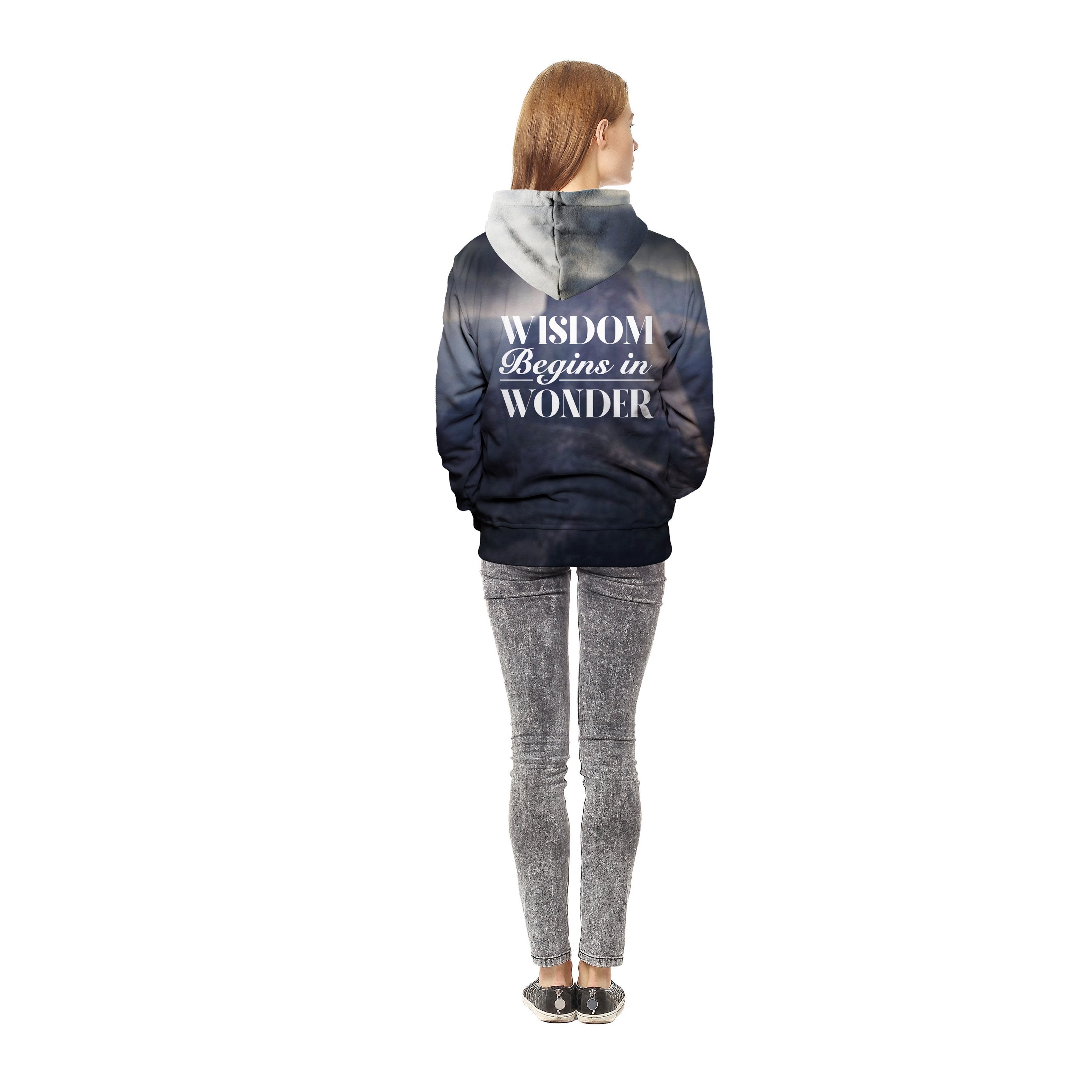 Wisdom Begins In Wonder Unisex Pullover Hoodie