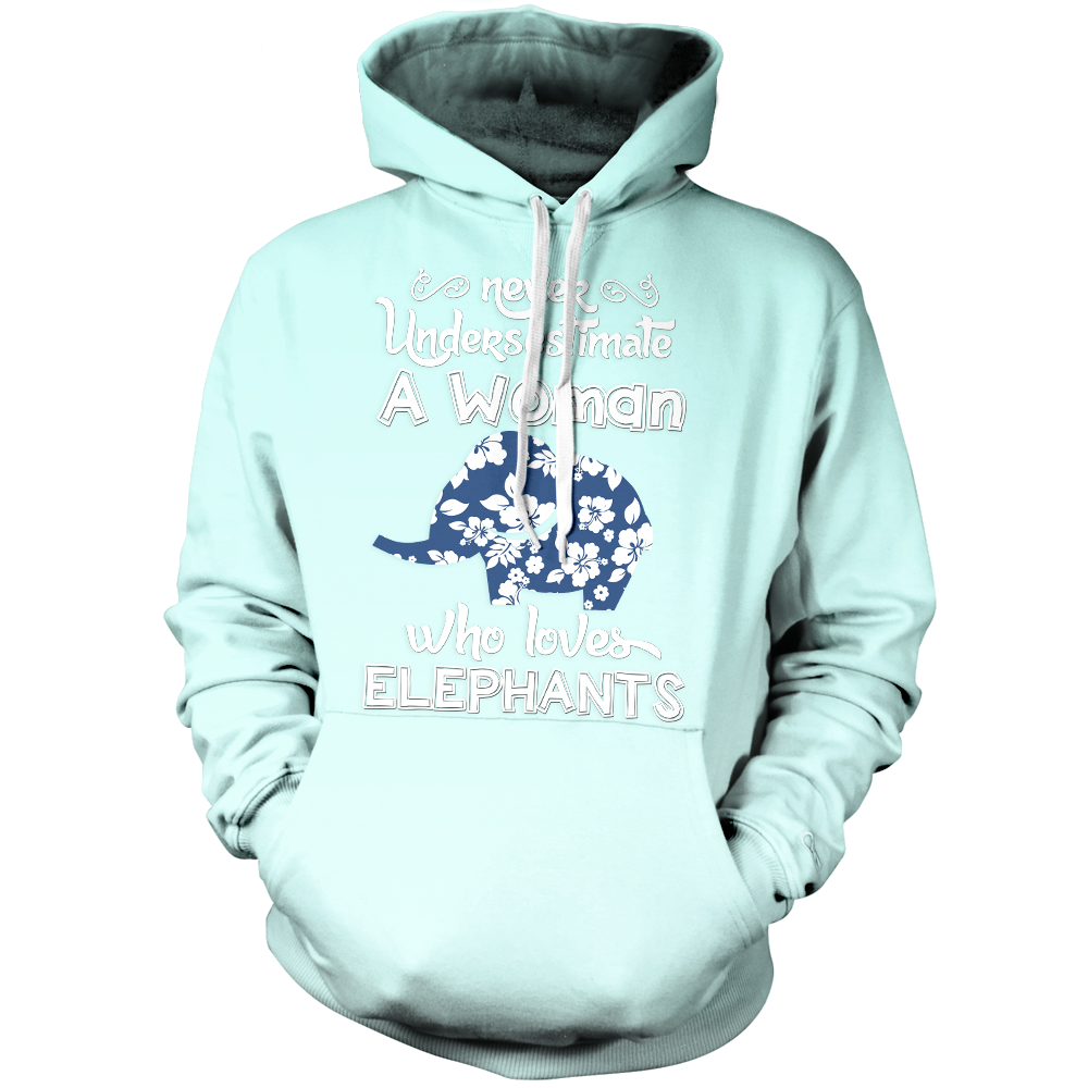 Woman Who Loves Elephant Unisex Pullover Hoodie M